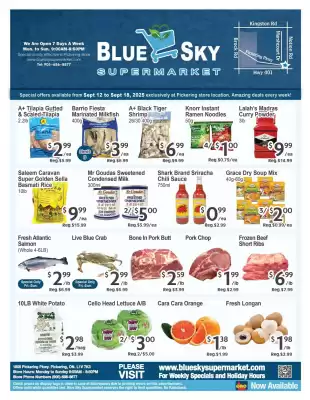Blue Sky Supermarket flyer (valid until 18-09)