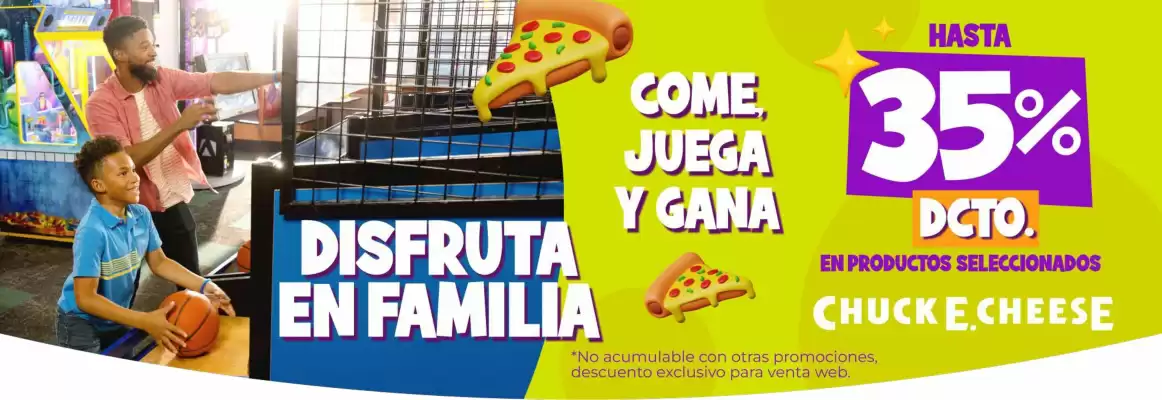 Catálogo Chuck E. Cheese´s (válido hasta 27-09)