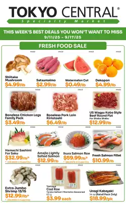 Tokyo Central Specialty Market weekly ad (valid until 17-09)