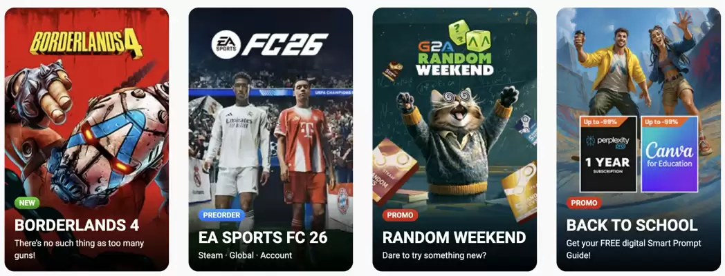 Catalog G2A (valid până la 17-09)