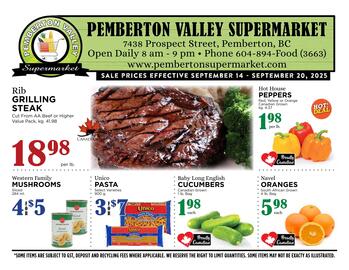 Pemberton Valley Supermarket flyer Page 1