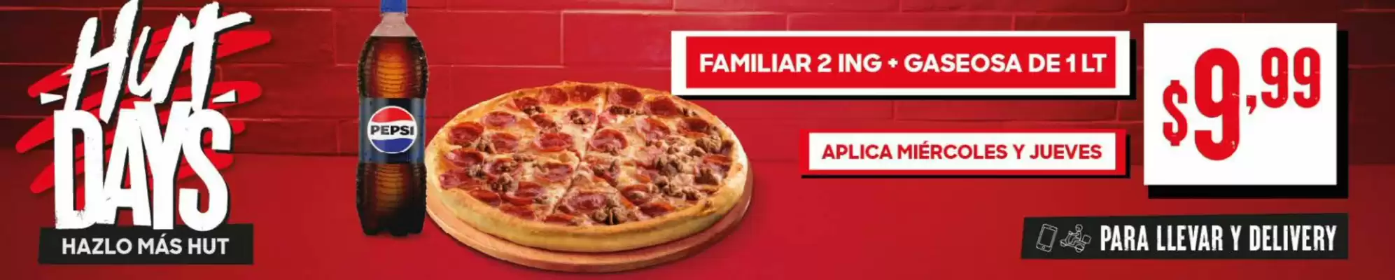 Catálogo Pizza Hut (válido hasta 18-09)