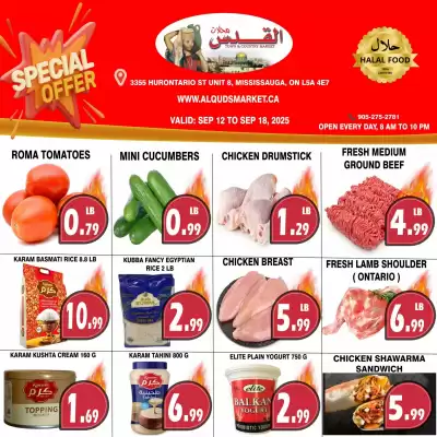 Al-Quds Supermarket flyer (valid until 18-09)