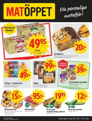 Matöppet reklamblad (giltig till och med 21-09)