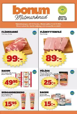 Bonum Matmarknad reklamblad (giltig till och med 14-09)