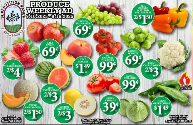 Superstition Ranch Farmers Market weekly ad (valid until 16-09)