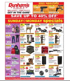 Dunham's Sports weekly ad week 37 Page 1