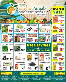Mega Sanjha Punjab Grocery Store flyer week 37 Page 1