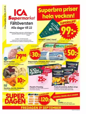 ICA Supermarket reklamblad (giltig till och med 21-09)