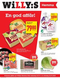 Willys Hemma reklamblad vecka 38 Sida 1
