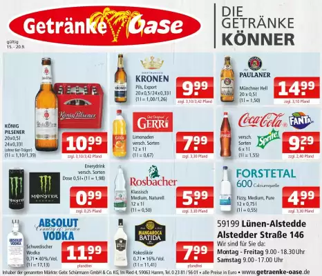Getränke Oase Prospekt (gültig bis 20-09)