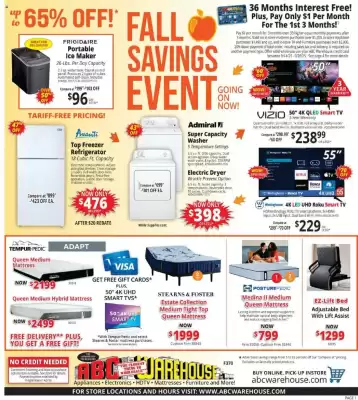 ABC Warehouse weekly ad (valid until 21-09)