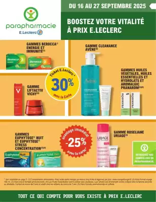 Catalogue E.Leclerc Parapharmacie (valable jusqu'au 27-09)