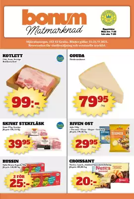 Bonum Matmarknad reklamblad (giltig till och med 21-09)