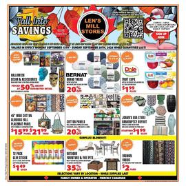 Len's Mill Stores flyer week 38 Page 1