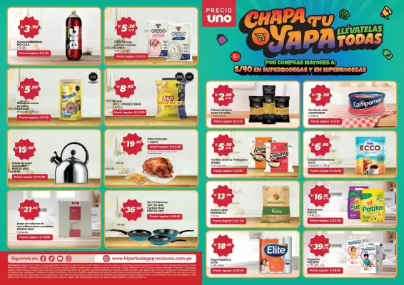 Catálogo Hiperbodega Precio Uno (válido hasta 28-09)