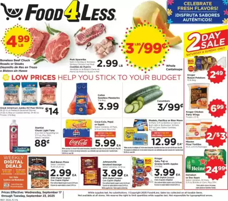 Food 4 Less weekly ad (valid until 23-09)