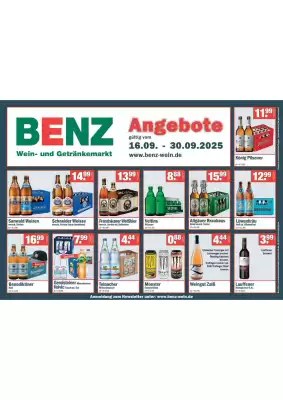 Benz Getränke Prospekt (gültig bis 30-09)