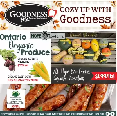 Goodness Me flyer (valid until 23-09)