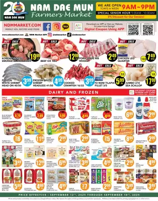Nam Dae Mun Farmers Market weekly ad (valid until 18-09)