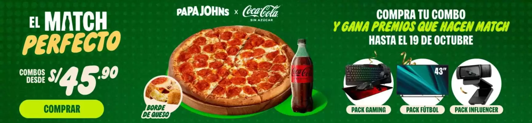Catálogo Papa John's (válido hasta 19-10)