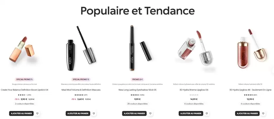 Catalogue Kiko (valable jusqu'au 30-09)
