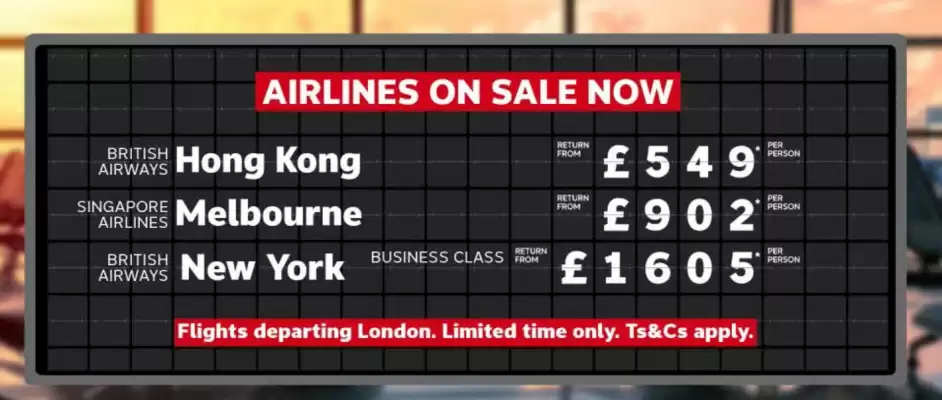 Flight Centre leaflet (valid until 9-10)