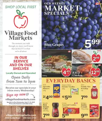 Village Food Markets flyer (valid until 24-09)
