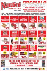 Nardini Specialties flyer week 38 Page 1