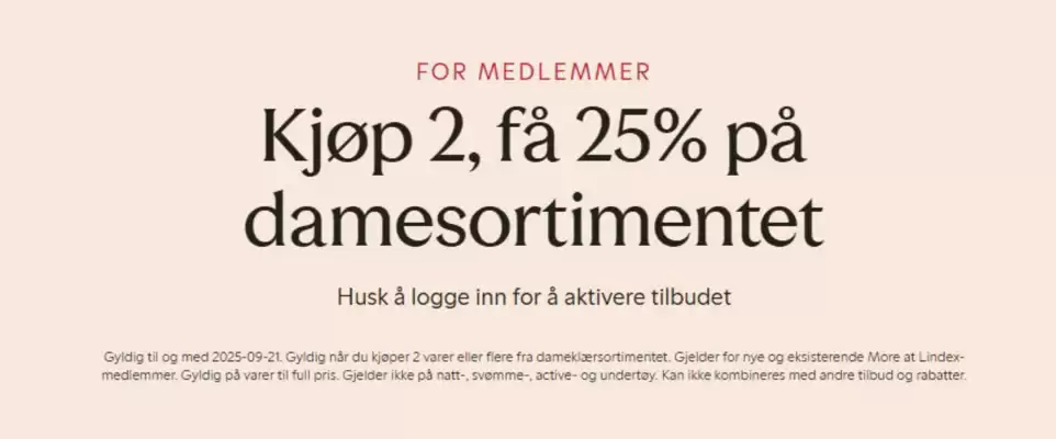 Lindex kundeavis (gyldig til 21-09)