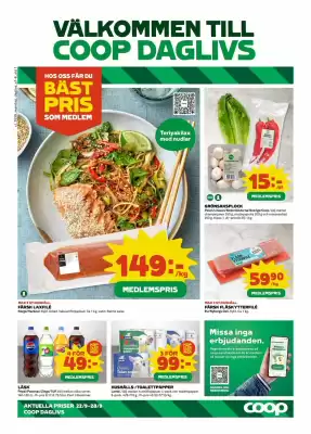 Coop Daglivs reklamblad (giltig till och med 28-09)