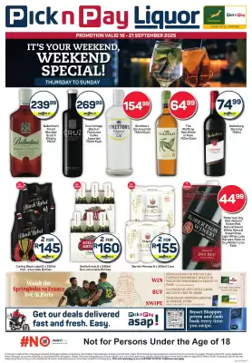 Pick n Pay Liquor catalogue (valid until 21-09)