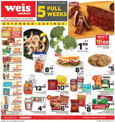 Weis Markets weekly ad (valid until 22-10)