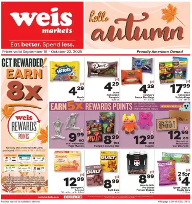 Weis Markets weekly ad (valid until 22-10)