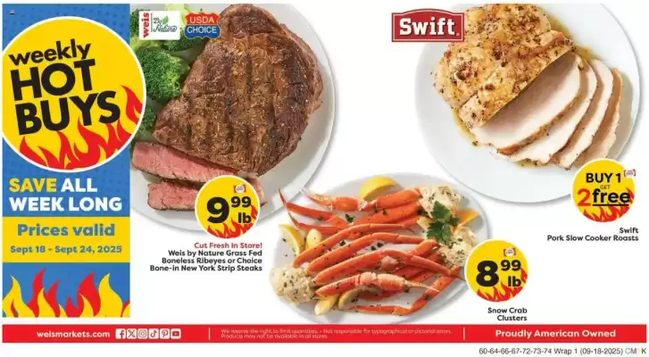 Weis Markets weekly ad (valid until 24-09)