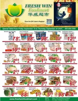 Fresh Win Foodmart flyer (valid until 25-09)