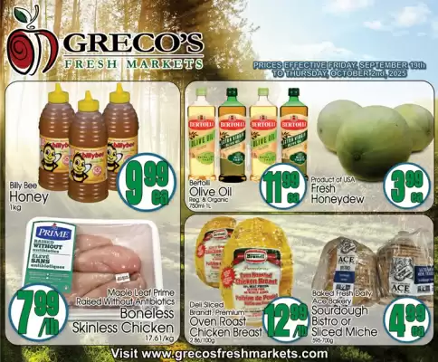 Greco's Fresh Market flyer (valid until 25-09)