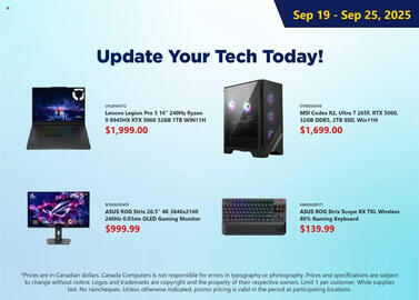 Canada Computers flyer week 38 Page 1