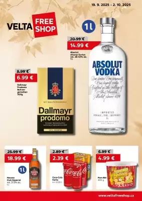 VELTA Free Shop leták (platné do 2-10)
