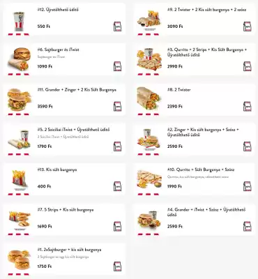 KFC akciós újság (érvényes eddig: 30-09)