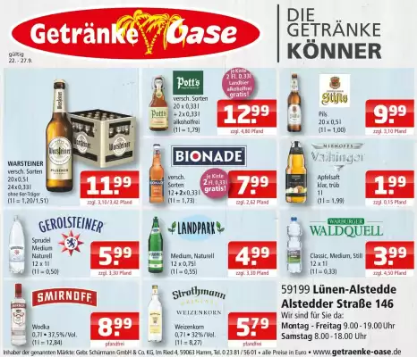 Getränke Oase Prospekt (gültig bis 27-09)