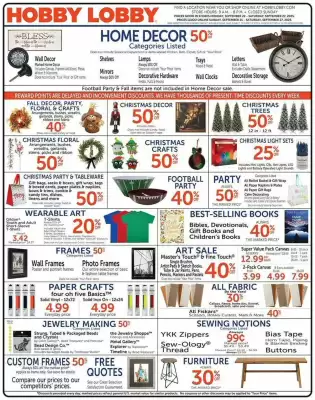 Hobby Lobby weekly ad (valid until 27-09)