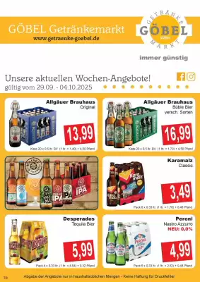 Getränke Göbel Prospekt (gültig bis 4-10)