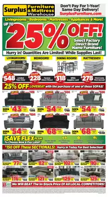 Surplus Furniture flyer (valid until 30-09)