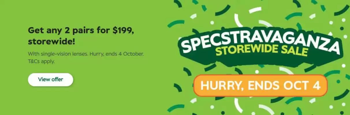 Specsavers catalogue (valid until 4-10)