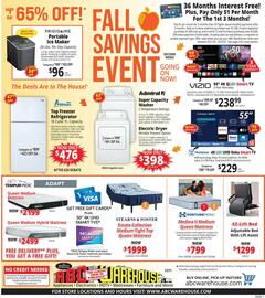 ABC Warehouse weekly ad week 39 Page 1