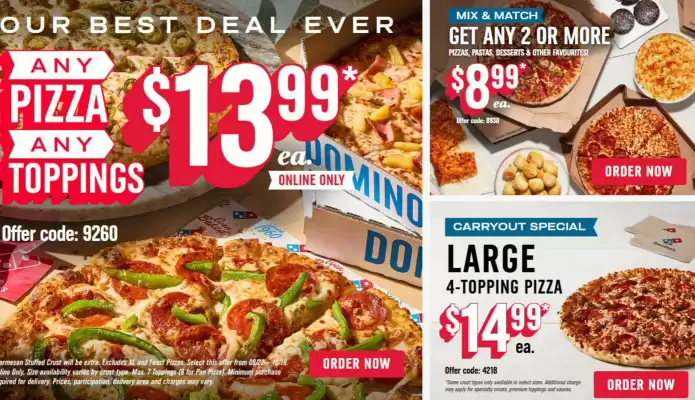 Domino's Pizza flyer (valid until 19-10)