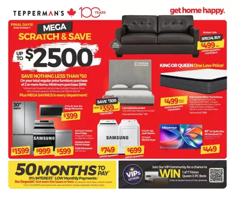 Tepperman's flyer (valid until 30-09)