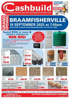 Cashbuild catalogue (valid until 19-10)