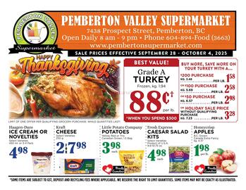 Pemberton Valley Supermarket flyer week 39 Page 1